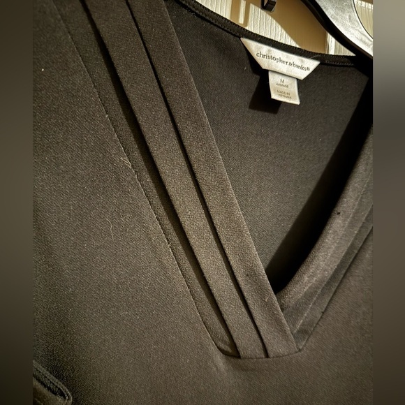 Christopher Banks sleeveless pleated v-neck blouse size M - Picture 2 of 6